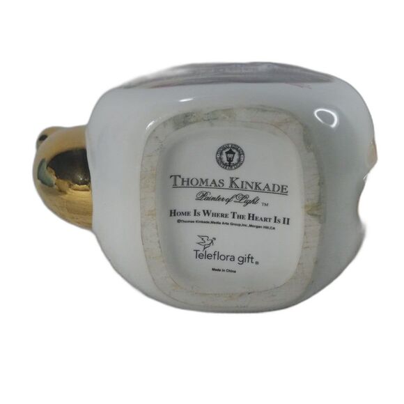 VTG Thomas Kinkade Teapot "Home Is Where The Heart Is II" CottageCore  Chic Deco - Picture 9 of 12